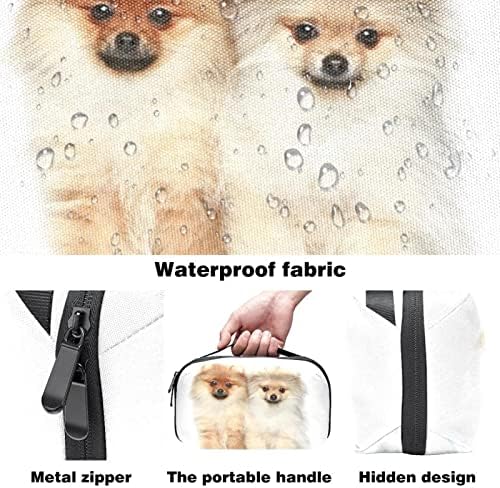 Torba za šminku za putnicu vodootporna kozmetička torba toaletna vrećica za to vrećice za žene i djevojke, ljupki pomeranski pas