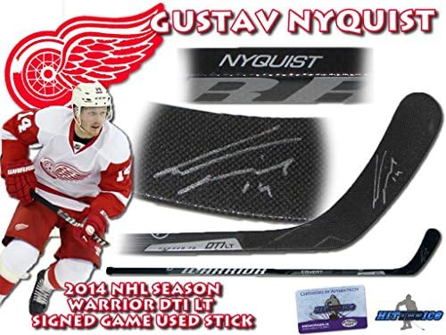 Gustav Nyquist potpisao 2014. Warrior Cotive Game Upotrijebljena Stick Red Wings - W/COA - Autografirani NHL štapići