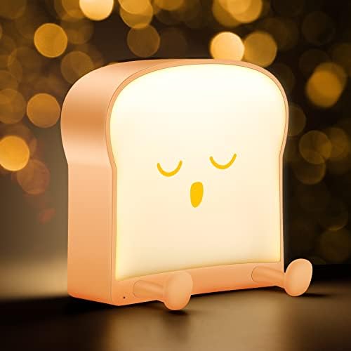 Bysonice Slatka tost kruha noćno svjetlo i LED stolna svjetiljka s bežičnim punjačem