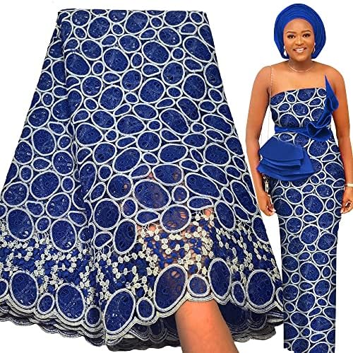 Elegantna Afrička čipkasta Tkanina Od 5 metara Nigerijska vezena Tkanina Francuska čipkasta tkanina za vjenčanicu