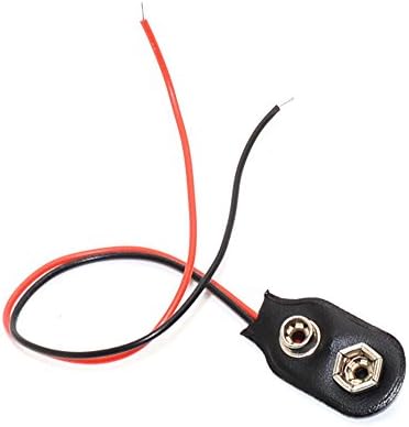 Držač baterije Secom 9V s crnom/crvenom žicom vodi 150 mm, 9V kućišta baterije, ROHS