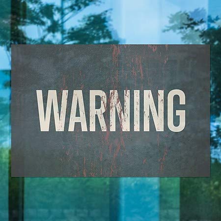 CGSIGNLAB | Upozorenje -Ghost stare hrđe Stiskanje prozora | 36 x24
