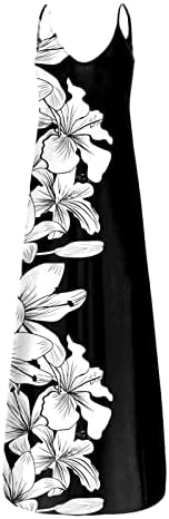 Fragarn Womens proljetna moda 2023, casual modni ženski print s V-izrezom bez rukava bez rukava bez rukava