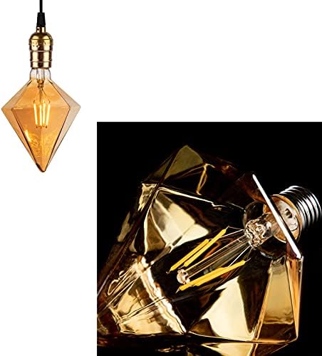 4 vata Edison led žarulja 926 zatamnjiva Vintage žarulje ekvivalent 40 vata Mekana topla bijela 2200 9110 dijamantni oblik jantarno