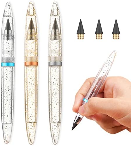 Čarobna olovka bez tinte od 3 komada, višekratna olovka za pisanje od 3 dodatna olovna punjenja, zamjenske olovke bez tinte s vrhom