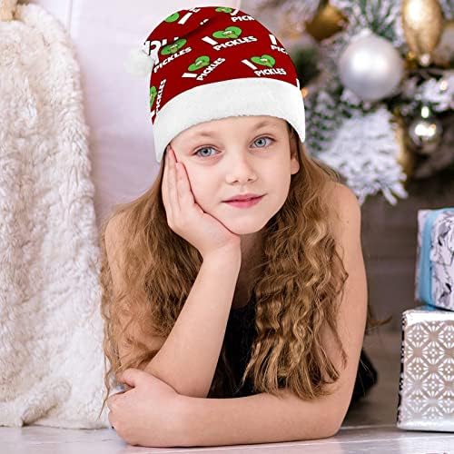 Volim kisele krastavce, smiješni Božićni šešir Djeda Mraza za Crvenu božićnu kapu, blagdanske usluge, božićne potrepštine za blagdanske