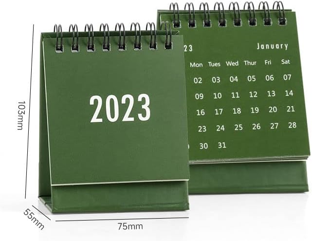 Kalendar s malim stolom 2023 Novogodišnje mini kalendar kreativni stol Multifunkcionalni raspored Plan bilježnica Daily rasporedi 2,95