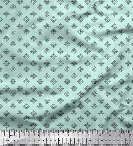 Pamučna Pletena tkanina s malim uzorkom u bijeloj boji za ukrašavanje majica s printom u dvorištu širine 58 inča