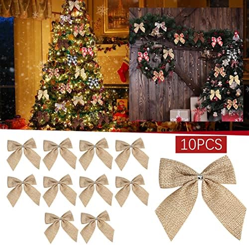 10pcs božićni lukovi razni stilovi lukovi tkanina božićno drvce Garland dodaci Uredba za zabavu zabava događaj horizon DVD