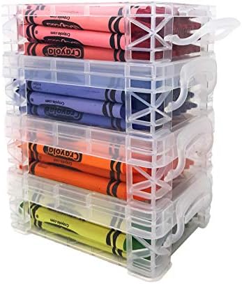 Kutija za pohranu, školska potrepština Crayon Box, Clear Storage Organizator - kutije za slaganje - 4 pakiranja