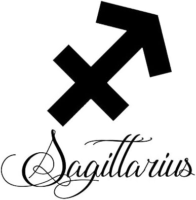Zodiac Sign Strijelca Strijelca za pisanje siluete 6 Naljepnica s vinilnim naljepnicama