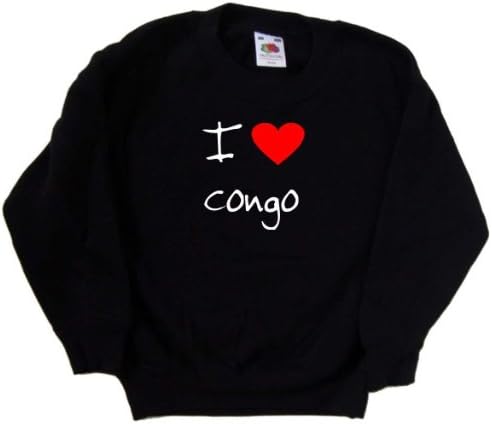 Volim srce Kongo crna djeca dukserica