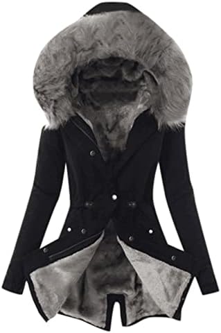 Zimski kaputi za žene 2022 Faux krzno obložena jakna s vanjskom odjećom lagana zgusnica parka jakna fleece predimenzionirana kapuljača