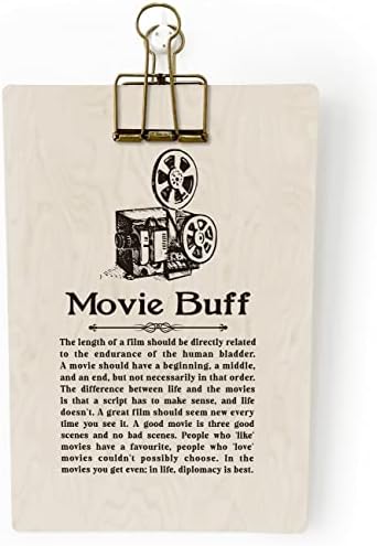 Pokloni za ljubitelje filma za žene, muškarce, djecu, ljubitelje filma, viseća ukrasna drvena ploča za razmjenu s isječcima, dekor