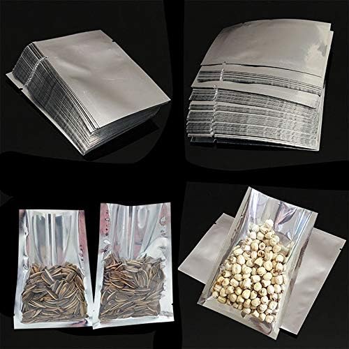 100pcs vrećice za skladištenje vakuumskih brtvila od aluminijske folije za hranu za pakiranje s patentnim zatvaračem protiv orašastih