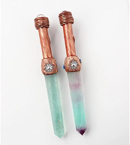 Prirodni ručno izrađeni dragulj Fluorit Magic Wand, Fluorit Crystal Tower Mač, cosplay, rekvizit