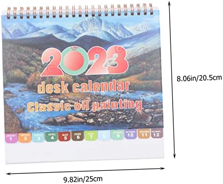 Ciieeo 3pcs 2023 2023 Kalendar crni dekor ureda ureda kalendar uredski kalendar 2023 kalendar radne površine mini kalendar dekorativni