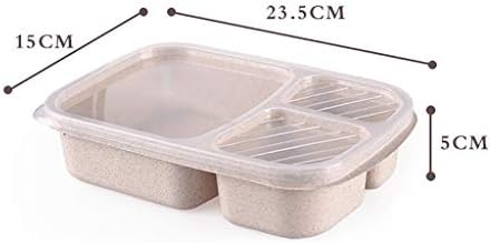 55 93 kutija za ručak za višekratnu upotrebu s 3 odjeljka plastične podijeljene kutije-spremnici za skladištenje hrane