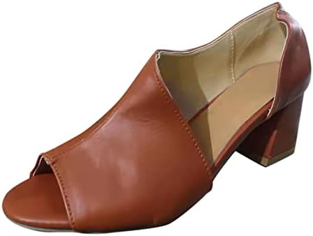 Izbor / ženske sandale na pumpi s platformom i masivnim potpeticama koje se ne sužavaju prema dolje; modne jednobojne sandale s visokim