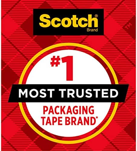 Scotch Sigurno pokrenite traku za dostavu pakiranja, 1,88 x 54,6 m i teška traka za pakiranje, 1,88 x 54,6 m, dizajniran za pakiranje,