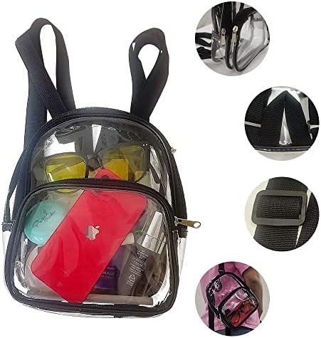 Mini prozirni ruksak, prozirna torba odobrena od stadiona za žene, mali prozirni teški ruksak za koncerte i sportske događaje