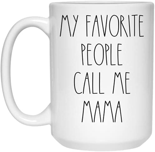 Mama - moji omiljeni ljudi me zovu mamina šalica za kavu, inspirirana mamom Rae Dunn, stil Rae Dunn, rođendan-Sretan Božić-Majčin dan,