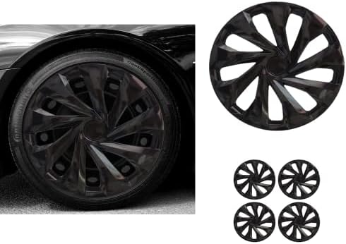 14 inčni pucanje na hubcaps kompatibilno s Toyota Corolla - set od 4 obruka naplatka za 14 inčne kotače - crno