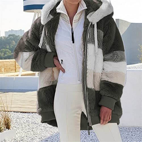 Zimska odjeća za žene 2022 Modni topli kaputi povremeni nejasni flece Sherpa jakna kapuljača pulover plus veličina plišani vrhovi
