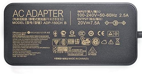 150W 20V 20V 7.5A AC Adapter Zamjena punjača prijenosnog računala za ASUS G531GT G731GT FX505GT FX705GT FX505DD FX505DT FX505DU FX705DD