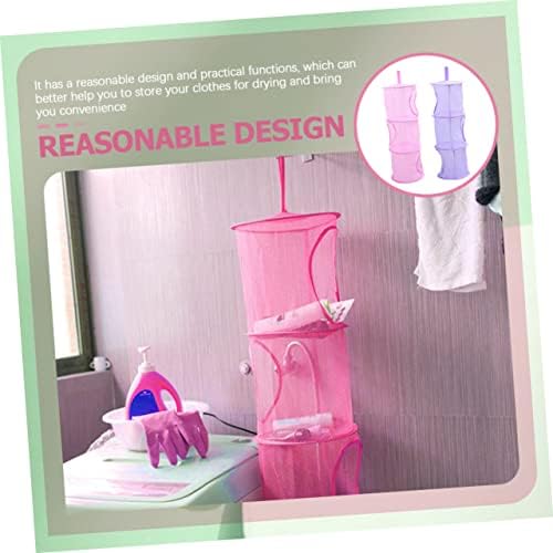 10pcs sloj čarapa okrugli ružičasti stalak za sušenje ručnika za kupaći kostim sklopiva prostorna mreža za donje rublje organizator