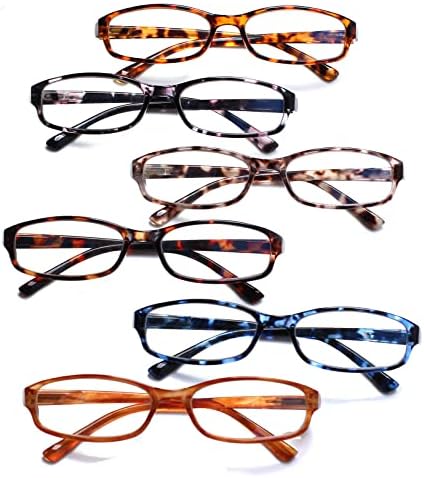 6 kom ženske naočale za čitanje za žene koje blokiraju plavo svjetlo opružna šarka modne naočale za čitanje za žene