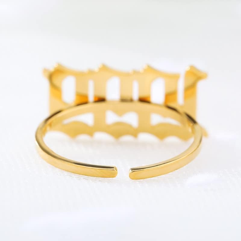 Bula thi baby rođenje godina prstenovi stari engleski brojevi prstenovi drevni brojevi nakit vjenčana bague femme 86