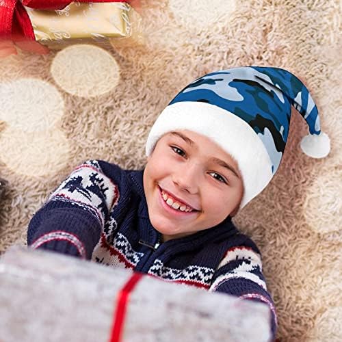 Tamnoplavi kamuflažni Božićni šešir personalizirani šešir Djeda Mraza smiješni Božićni ukrasi