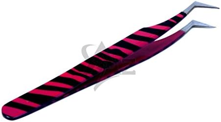 Pinceta u stilu nakita od nehrđajućeg čelika 6 ružičasta zebra Crna boja