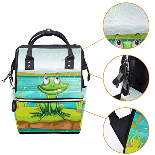 Žaba na vodenoj peleni torbe torbe mame ruksak veliki kapacitet pelena pelena torba za njegu za njegu bebe