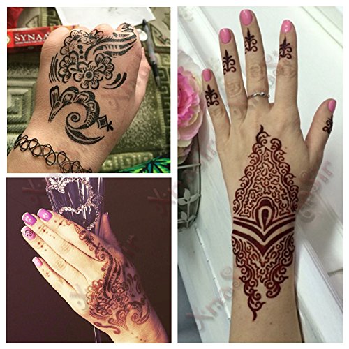6 listova henna tetovaža šablona za ruku + 30 listova predložaka tetovaža