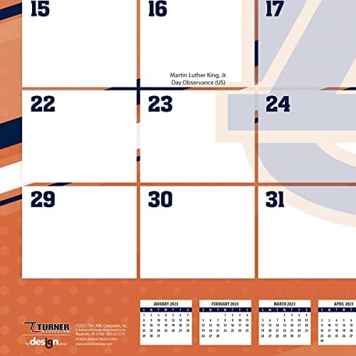Turner Sports Auburn Tigers 2023 22x17 kalendar stola
