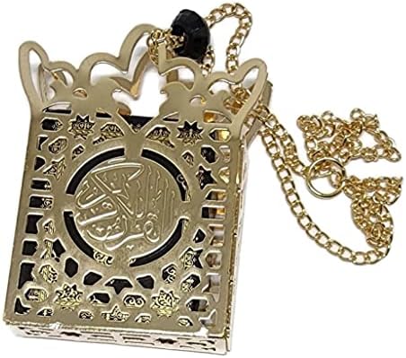 Islamski automobil stražnje ogledalo Viseći ukrasni ukras ogrlica Vesecle AMN142 Mini al-Quran u zlatnoj boji kavez privjesak Ramadan