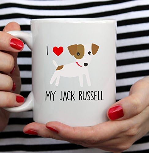 Volim svoju šalicu za Jack Russell terijera / slatka šalica / poklon Jack Russellu / Rođendanska šalica za Jack Russell / šalica za