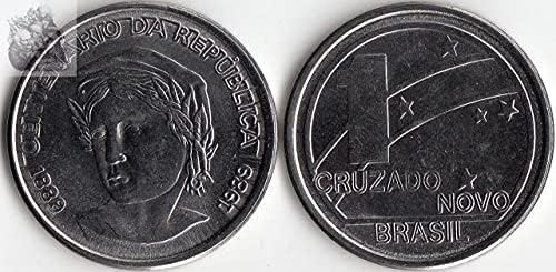 Američki Brazil 1 Cruido Coin 1989. Izdanje kolekcije stranih kovanica
