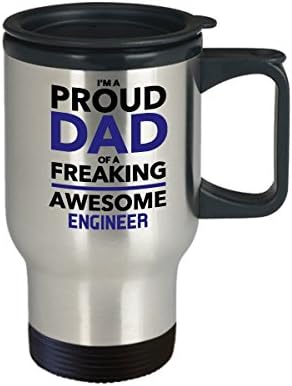 Šalica za kavu s inženjerom - Ponosni tata jezivog strašnog inženjera - Dan očeva poklon za tatu -bez čelične šalice