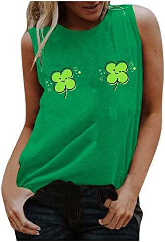 Jinlile ženski tenk St. Patrick's Dan TOPSS bez rukava okrugli vrat tunice Summer casual prsluci plaža labave fit majice za majice