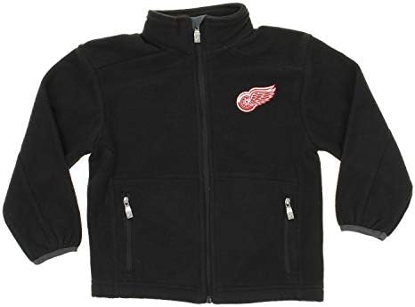 NHL mladih / djeca Detroit Crvena krila Zip Up Polar Fleece jakna, crna