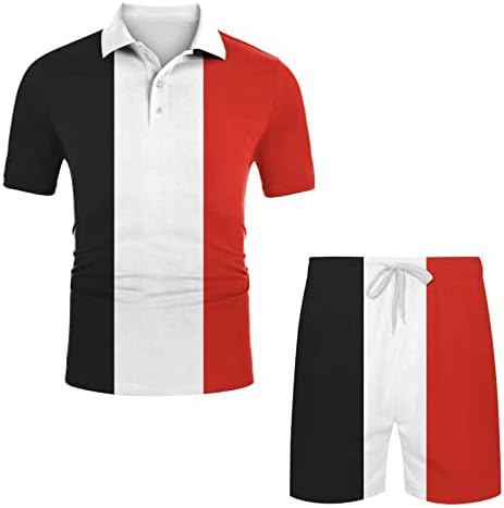 BMISEGM MENS ODIS muške modne majice kratkih rukava i kratke hlače Set Summer 2 Piece Outfit