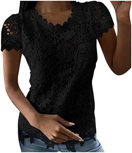 + Prevelike majice Za Žene, Jednobojni čipkasti vrhovi bez rukava s okruglim vratom, osnovni puloveri, vrhovi