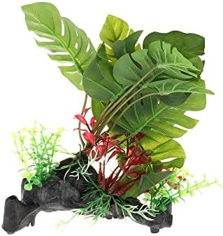 1 kom. akvarijske plastične biljke drvo, imitacija akvarijskih plastičnih biljaka, uređenje akvarija krajobraznim biljkama, zeleno,