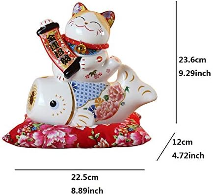 Gvuha kineski feng shui bijela keramika sretna mačka figura maneki neko fortune mačja kutija s novcem sretni šarm piggy banka mačka