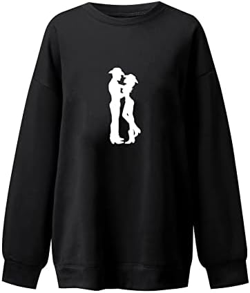 Predimenzionirana košulja za rame za žene zapadne kaubojske dukserice modna modna pulover dugih rukava tunika tinejdžera