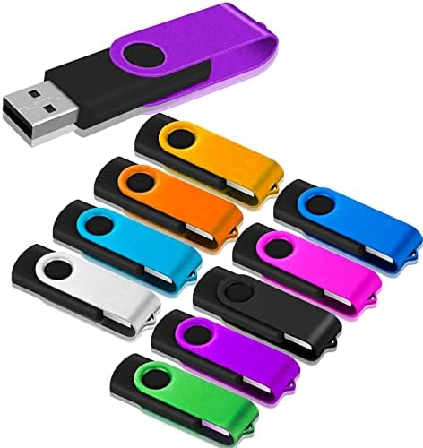 Flash pogon 4GB 10 Pack Tatmohik USB pogon 4 GB pogon paketa paket od 10 USB pogona okretni dizajn s LED indikatorom, skočni pogon,
