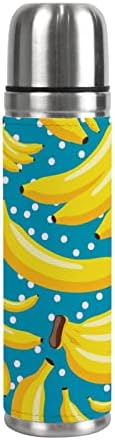 Vantaso banana cvjetna polka točkica tropska izolirana vakuumska tikvica sportska izolacijski boca šalica šalica 500 ml 17 oz za žene
